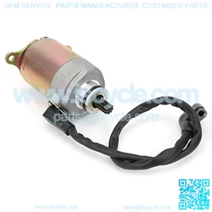 Motorcycle Starter Motor 9Teeth Steel Alloy Electric Starter Motor Copper Wire Replacement for GY6 125cc 150cc Quad Atv Bike Moped Scooter