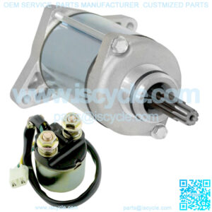 Starter And Relay Solenoid for Honda TRX420 FE TRX420FM Rancher 420 4X4 2007-13