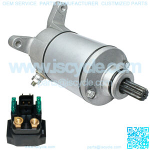 Starter & Relay Solenoid for Suzuki LTZ250 LT-Z250 Quadsport 2004-2009 Atv