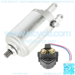 Starter and Relay Solenoid  for Honda Atv TRX250 Fourtrax TRX 250 New 1985 1986