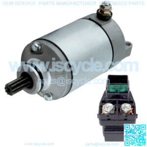 Starter And Relay Solenoid for Suzuki LT-Z400 LT-Z400F Quadsport Z400 2003-2008