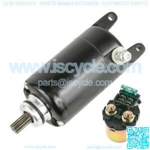 Starter and Relay Solenoid for Kawasaki for EX250J Ninja 250R 1988 1989-2012