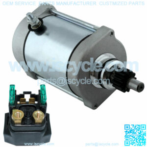Starter & Relay Solenoid for Yamaha Raptor 660 YFM660 2001 02 03 2004 2005 ATV