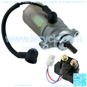Starter & Relay Solenoid for Yamaha Badger 80 YFM80 1985-1988 1992-2001 Atv New