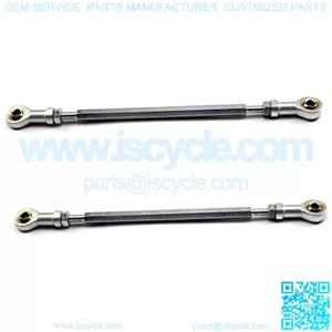 2Pcs 210mm Universal 11" x 5/16 Tie Rod End Steering Kit Go Kart Off Road ATV