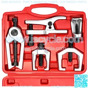 Motor Tech 5-in-1 Ball Joint Separator, Pitman Arm Puller, Tie Rod End Tool Set for Front End Service, Splitter Removal Kit (RD06)