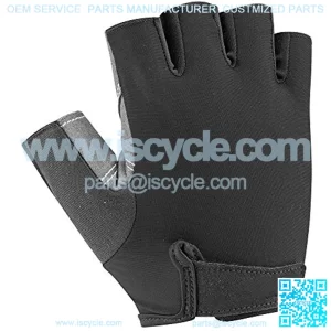 Men's Calory Padded, Breathable, Shock Absorbing, Half Finger Bike Gloves, Black, X-Large