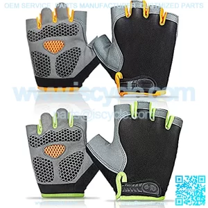 2 Pairs Cycling Gloves MTB DH Road Bicycle Gloves Half Finger Gloves Anti-Slip BreathGel Pad Shock-Absorbing Motorcycle Mountain Bike Gloves Unisex Women