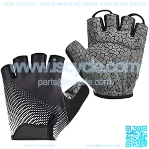 Bike Gloves Mountain Bicycle Gloves Cycling Gloves with SBR Pad Anti-Slip Shock-Absorbing, BreathLight Weight Nice Fit Half Finger Sports Gloves for Men Women