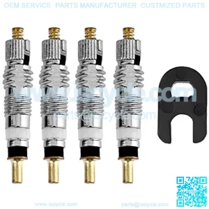 Solenoid Valve and Accessories Bicycle Tyre Bike Tire Valve Cores+ Valve Core Removal Tool Bike Accessories Tire Valve Cores Plus Removal Tool for Pipeline Valve Control (Color : 4Pcs)
