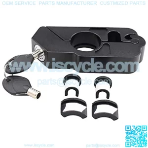 Universal Motorcycle Handlebar Handle Throttle Grip Brake Security Lock for Motorbike, Bike, Scooter, Moped, ATV with 2 Keys