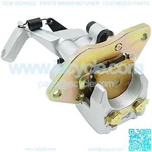 Rear Brake Caliper & Pads Assembly for Yamaha ATV Raptor 125 250 350 YFM125 250 350 with Parking Brake 5YT-2580W-10-00 5YT-2580W-00-00