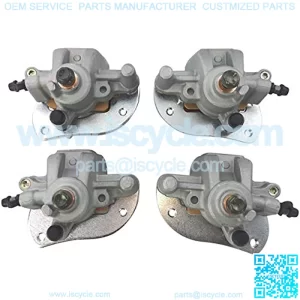 Front & Rear Brake Calipers for Yamaha ATV 2009-2014 Grizzly 550 YFM550 2007-2020 Grizzly 700 YFM700 with Pads 3B4-2580T 3B4-2580U 3B4-2580V 3B4-2580W