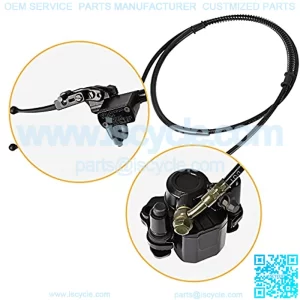 Left Rear Hand Brake Hydraulic Disc Brake Master Cylinder Caliper Assembly with Brake Pads for Chinese ATV Quad TaoTao Buyang Coolsport Kazuma 50 90 110 125 CC
