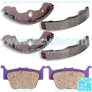 Front Brake Shoes and Rear Brake Pads for Honda Rincon 650 TRX650FA 2003 2004 2005