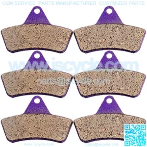 Front+Rear Carbon Fiber Brake Pads Fits for Arctic Cat 250 300 400 500 650 Bearcat 454 FA271
