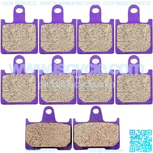 FA417/4 Brake Pads Front and Rear Carbon Fiber Replacement Brake Pads Kits Fit for 2008-2014 for Kawasaki Concours 14 2006-2011 for Kawasaki Ninja ZX14 2012-2014 for Kawasaki Ninja ZX14R