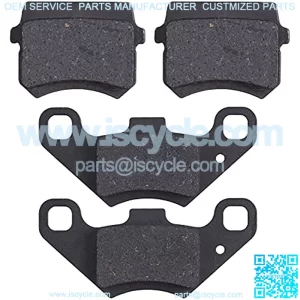 Disc Brake Pads Compatible with 50cc 70CC 90 cc 110 cc 125cc Taotao SunL JCL Coolster Kandi Supermach Tank Kandi Kinroad BV Powersports DongFang ATVs Go karts Quad 4 Wheeler 2 Pair