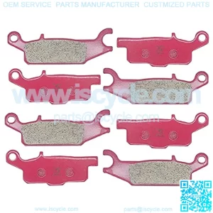 Motorcycle Front Rear Ceramic Brake Pads Compatible with ATV Yamaha YFM700 YFM 700 Grizzly 2007 2008 2009 2010 2011 2012 2013 2014 2015 2016 2017 2018 FA443F FA444F FA445R FA446R