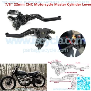 7/8" Handle bar CNC Universal Motorcycle ATVs Brake Clutch Master Cylinder Lever