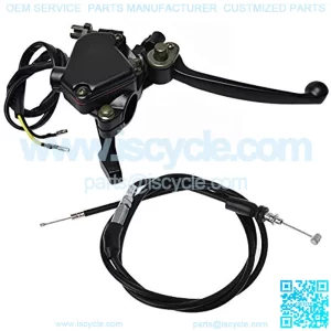 7/8" 22mm Thumb Throttle Cable with Dual Brake Lever Assembly for 50cc 90cc 150cc 250cc ATV Quad Roketa Taotao Sunl Kazuma Go Kart