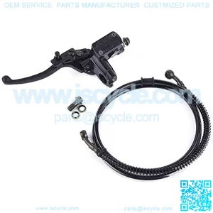 Brake Master Cylinder Brake Lever Handle with Cable Replacement for 50cc 70cc 90cc 110cc 125cc 150cc Chinese ATV Quad