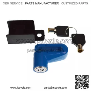 Anti Theft Brake Wheel Disk Lock For Motorcycle, Scooter, Bicycle Blue