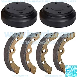 Golf Cart Brake Drums & Brake Shoes Maintenance Kit for Club Car DS and Precedent 1995-up