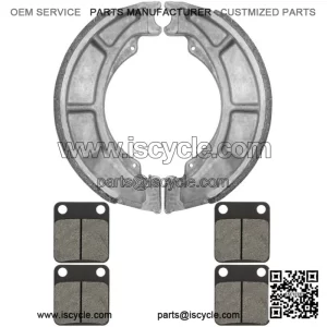 Front Brake Pads And Rear Brake Shoes for Suzuki LT-F250 Ozark 250 2002-2006