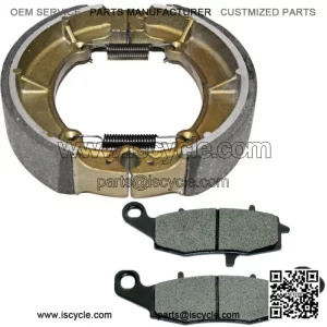 Front Brake Pads & Rear Shoes for Kawasaki VN800B Vulcan 800 Classic 1996-2005
