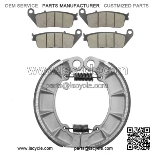 Front Brake Pads & Rear Brake Shoes for Honda VF750C VF750C2 Magna 750 97-03