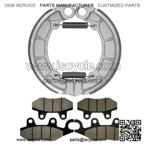 Front Brake Pads & Rear Shoes for Kawasaki KLF400 Bayou 400 4X4 1993-1999