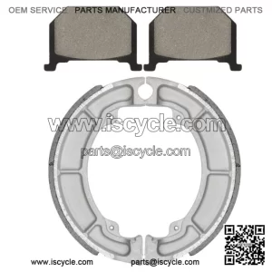 for Kawasaki KZ305 KZ 305 CSR LTD 1981-82 1987-88 Front Brake Pads & Rear Shoes