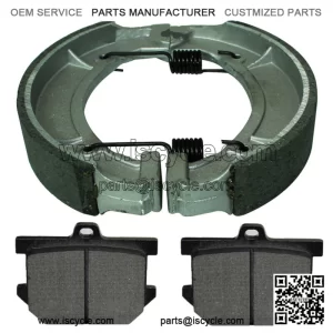 for Yamaha XS360 XS360C XS360D XS3602D 1976 1977 Front Rear Brake Pads & Shoes