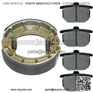 Front Brake Pads & Rear Brake Shoes for Honda CX5001978 1979 1980 1981