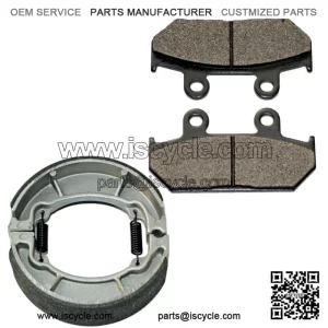 Front Brake Pads & Rear Brake Shoes for Honda NX650 Dominator 1988 1989