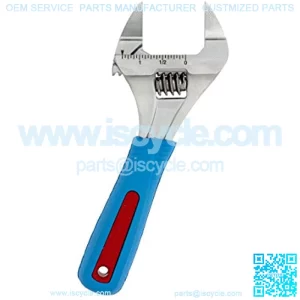 6SWCB Slim Jaw 6-Inch WideAzz Adjustable Wrench | 1.34-Inch Jaw Capacity | Precise Design Grips in Tight Spaces | Measurement Scales for Easy Sizing of Diameters | CODE BLUE Comfort Grip
