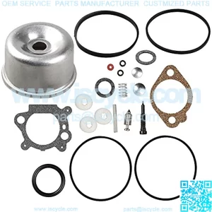 Buckbock 493762 498260 Carburetor Overhaul Kit and Float Bowl for BS 498260 492495 796611 493640 490937 398183 498261 for 20-141-1 20-141 carb fit for 3.5 4HP Max Series Engine