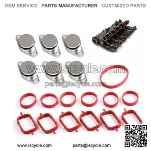 BMW Diesel Engine Vortex Swirl Flap Repair Kit 33MM 6PCS with Leather Ring #Silver