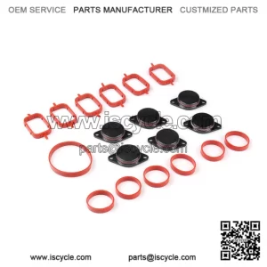 BMW Diesel Engine Eddy Swirl Flap Repair Kit 33MM 6PCS with Leather Ring #Black