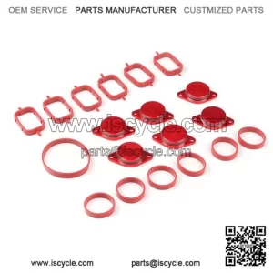 BMW Diesel Engine Eddy Swirl Flap Repair Kit 33MM 6PCS with Leather Ring #Blue