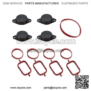 BMW Diesel Engine Vortex Swirl Flap Repair Kit 33MM 4PCS with Leather Ring #Black
