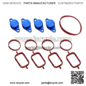 BMW Diesel Engine Vortex Swirl Flap Repair Kit 22MM 4PCS with Leather Ring #Blue
