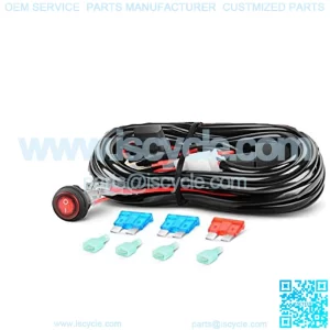NI-WA 02A LED Light Bar Wiring Harness Kit 12V On Off Switch Power Relay Blade Fuse for Off Road Lights LED Work Light