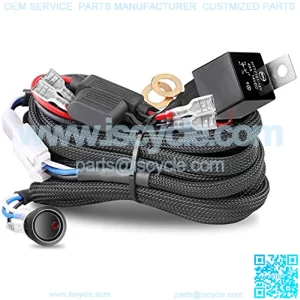 Wiring Harness 2 Lead, Nirider 12V 40A Rock Switch Relay Fuse Wiring Harness Kit for LED Light Bars Fog Lights Work Lights Driving Lights Offroad LED Pods Wire Kit for Truck UTV ATV Boat