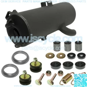 Black Exhaust Muffler And Kit For Polaris Sportsman 570 EFI 2014 2015 2016 2017