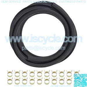 Wetenex 5/16" Fuel Line Fuel Gas Line Tubing Hose - 10 Feet (3 Meter) with Clamps-20 PCS