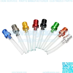 Billet Gas Fuel Cap Air Vent Hose Tube Breather for Motorcycle Motocross 50cc 70cc 110cc 125cc 150cc SSR Crf50 Pit Dirt Bike Predator 212cc Mini Bike ATV 8pcs Colorful Parts