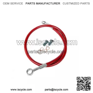 Streamline Steel Braided Rear Brake Line Stock Length Red TRX 400X TRX400EX