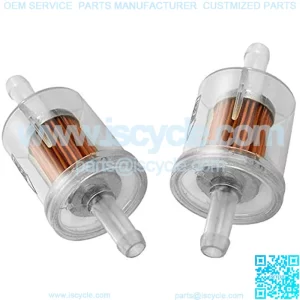 Small Engine Fuel Filter , 40-Micron Fuel Filter with barbs fits for 1/4?? inch 5/16?? Inch Fuel lines Replacement for Briggs&Stratton 691035 Kawasaki 49019-0027 AT-BFF